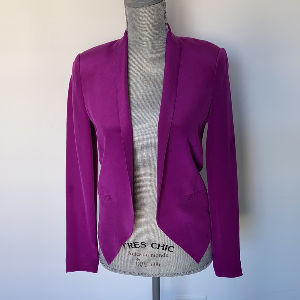 Truth and Pride Purple Open Front Blazer Jacket